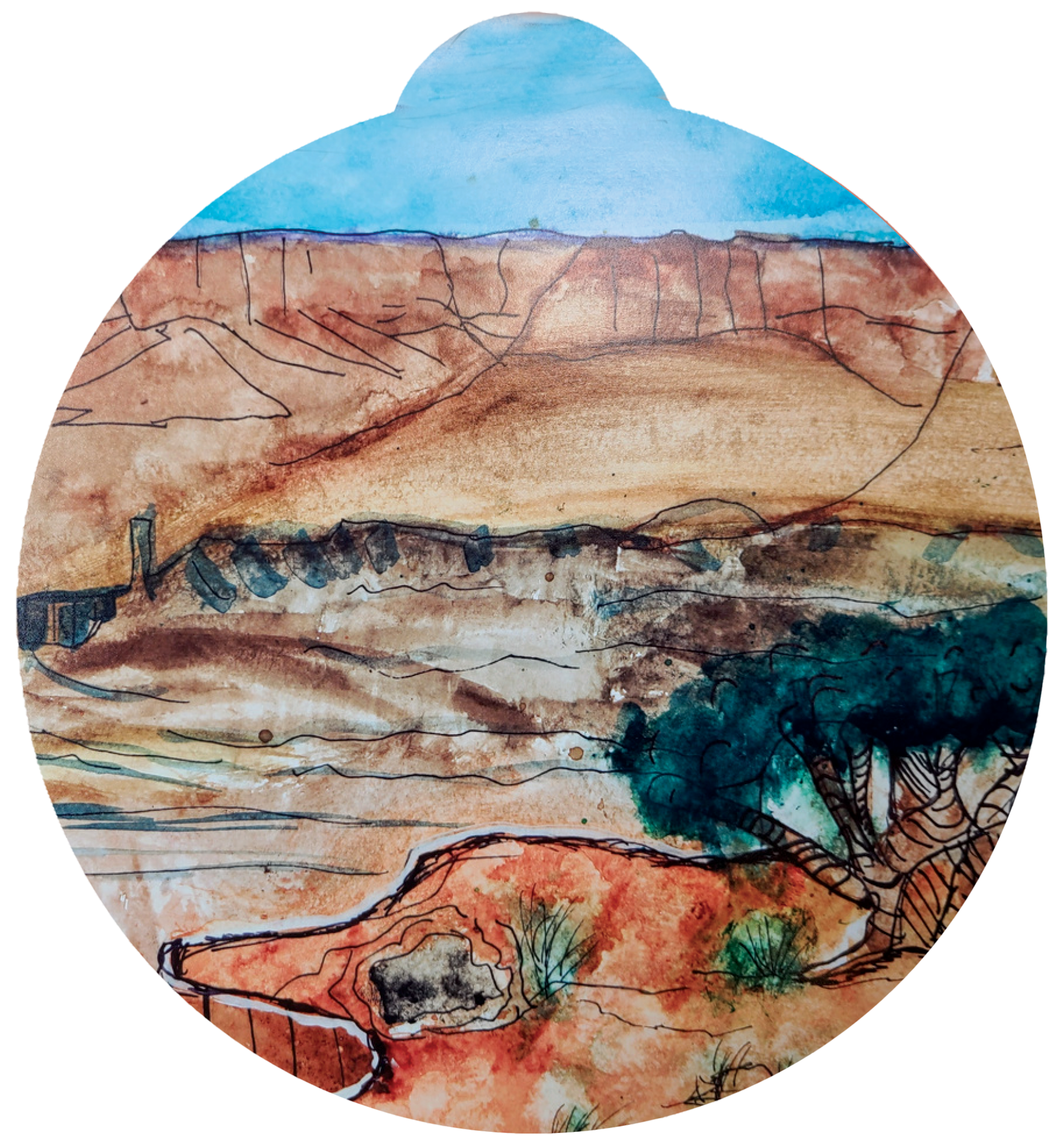 ornament depicting a canyon